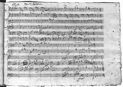 Trio in G-Dur für Violine, Cembalo und Violoncello (K 496) 1786 (13. Seite) von Wolfgang Amadeus Mozart